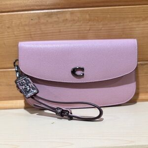 Coach Lavender Leather Wristlet